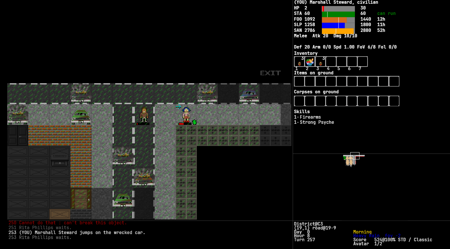 Gameplay screenshot drawn with the Genesis Classic 1.4 sprite set.