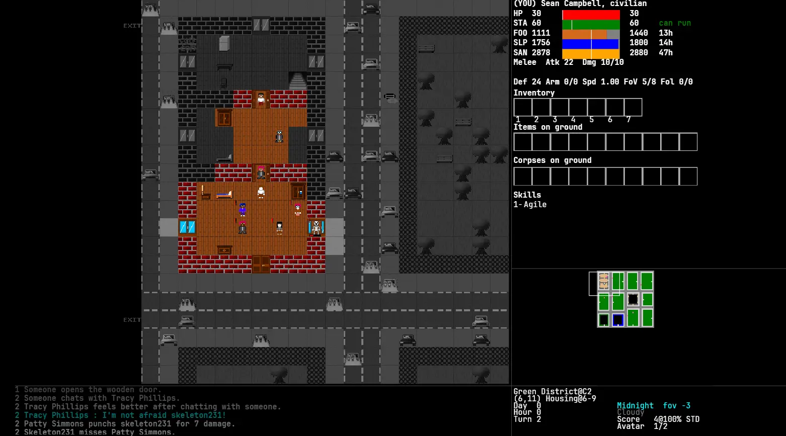 Gameplay screenshot of the TypeScript browser port.